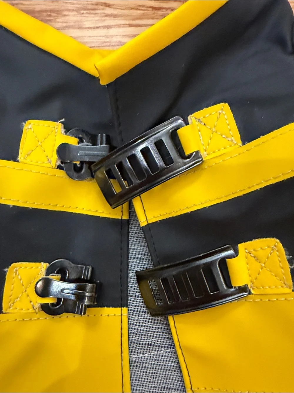 Toys Black Jacket with Bold Yellow Fire-Stripe Accents
